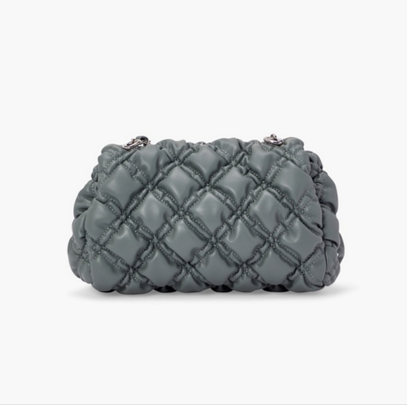 NWT Women\'s Stud Quilted Crossbody Goblin Blue